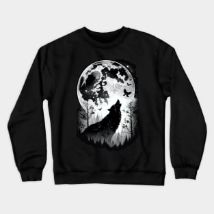 Lonely Howl at the Moon Crewneck Sweatshirt